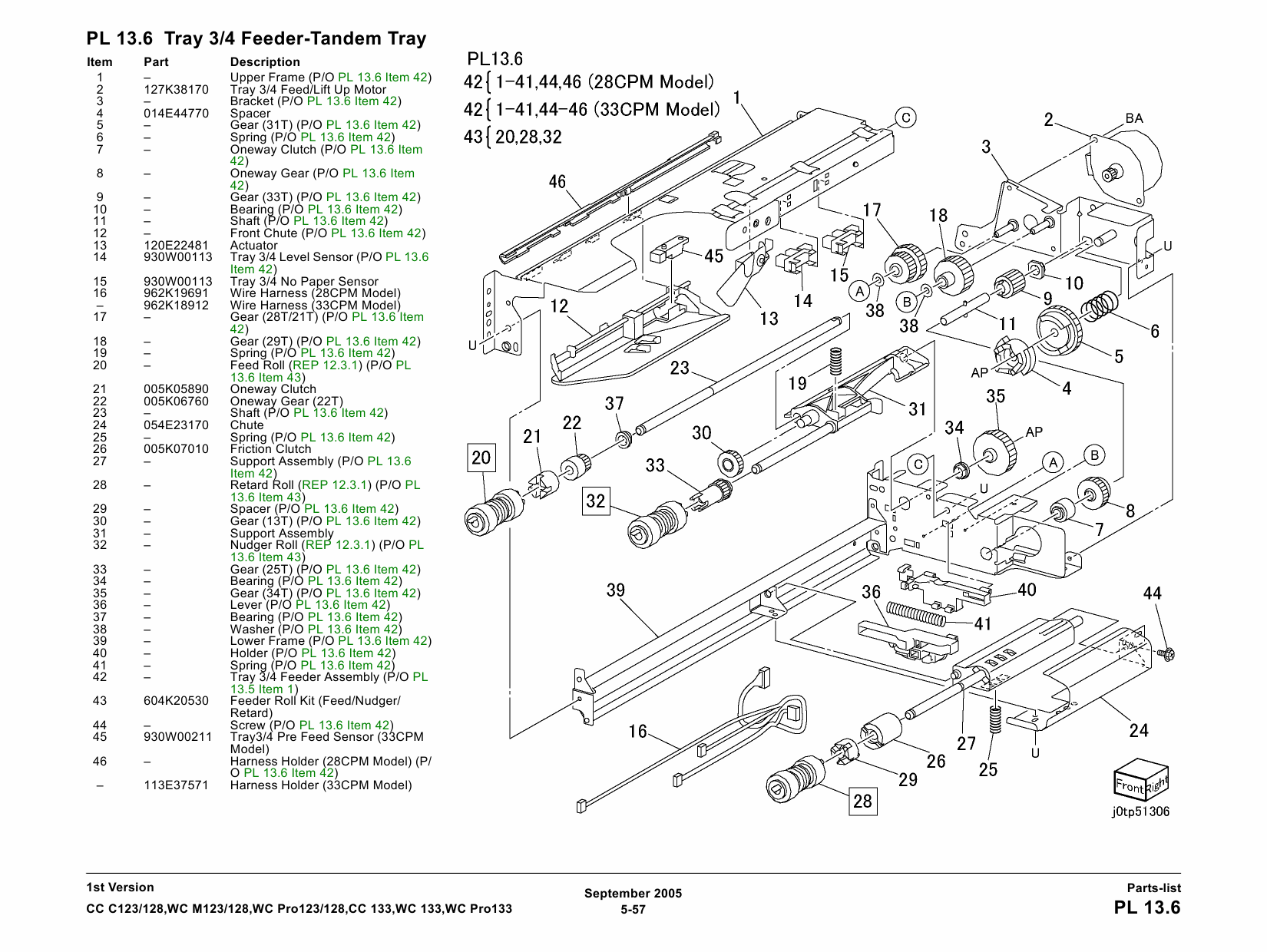 Xerox WorkCentre M123 M128 PRO-123 128 C123 C128 Parts List Manual-4